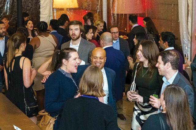 A picture of the attendees conversing at CDT's 2023 Spring Fling.