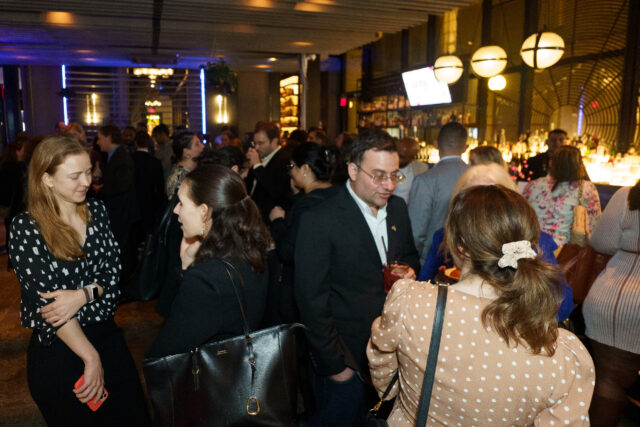 A picture of the attendees conversing at CDT's 2023 Spring Fling.