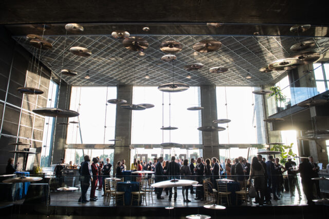 A full room of tech policy thinkers and doers at the President's Reception, from the 2022 Tech Prom.