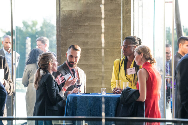 CDT staff and 2022 Tech Prom guests mix and mingle, at the President's Reception.