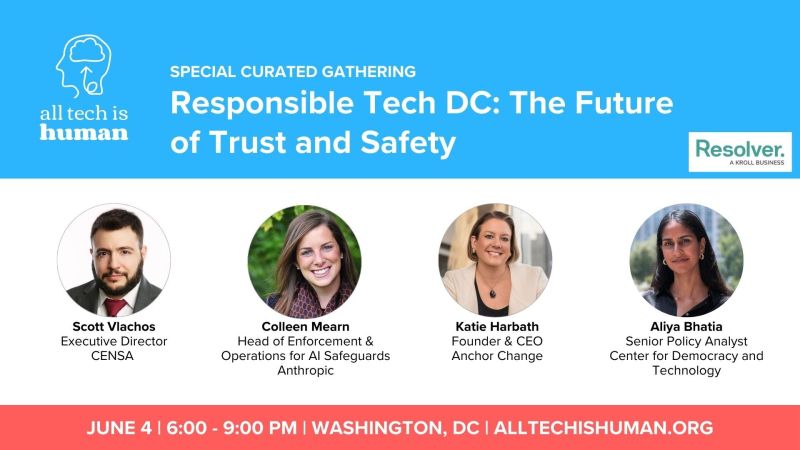 Graphic for "Responsible Tech DC: The Future of Trust and Safety"