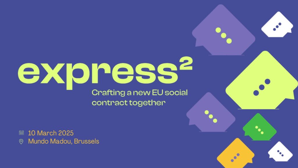 Graphic for "Crafting a New European Social Contract Together" event