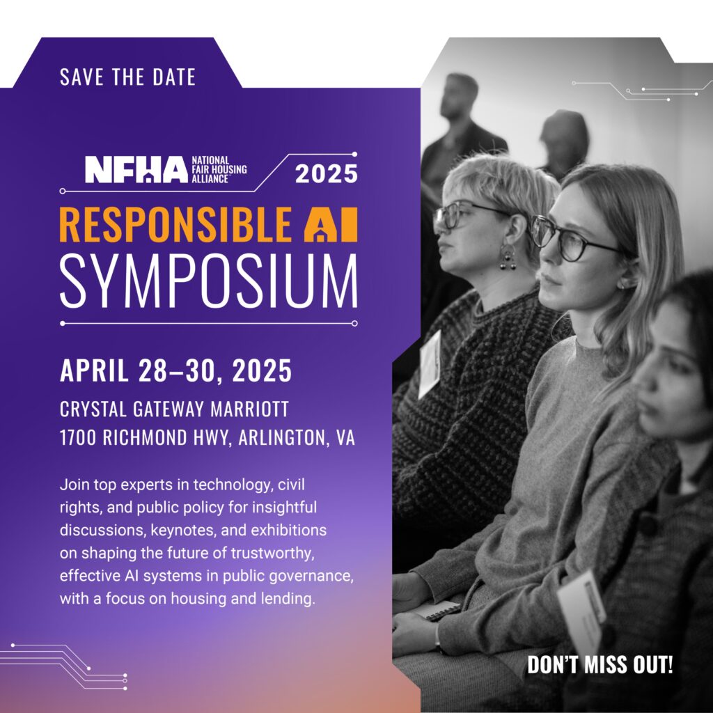 Promotional image for the Responsible AI Symposium 2025 with event details and a grayscale photo of an audience