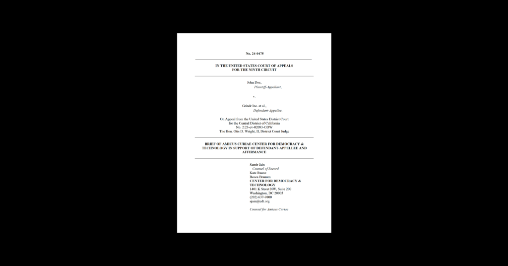 White document on black background.