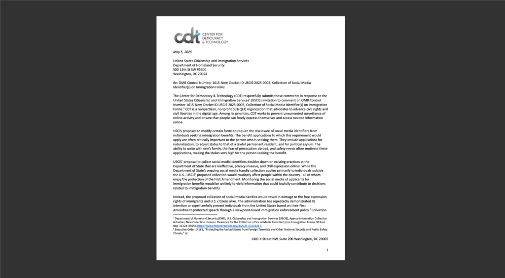 White document on black background.