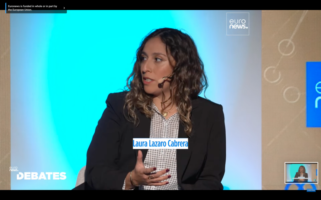 Counsel and Programme Director for Equity and Data Laura Lazaro Cabrera speaks at Euronews’ Tech Summit.