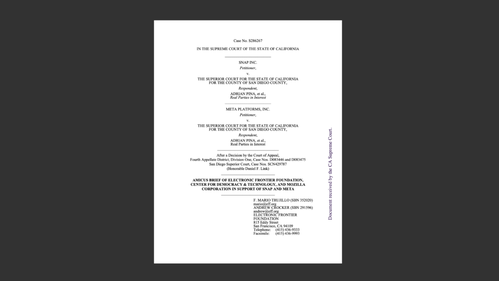 White document on black background.