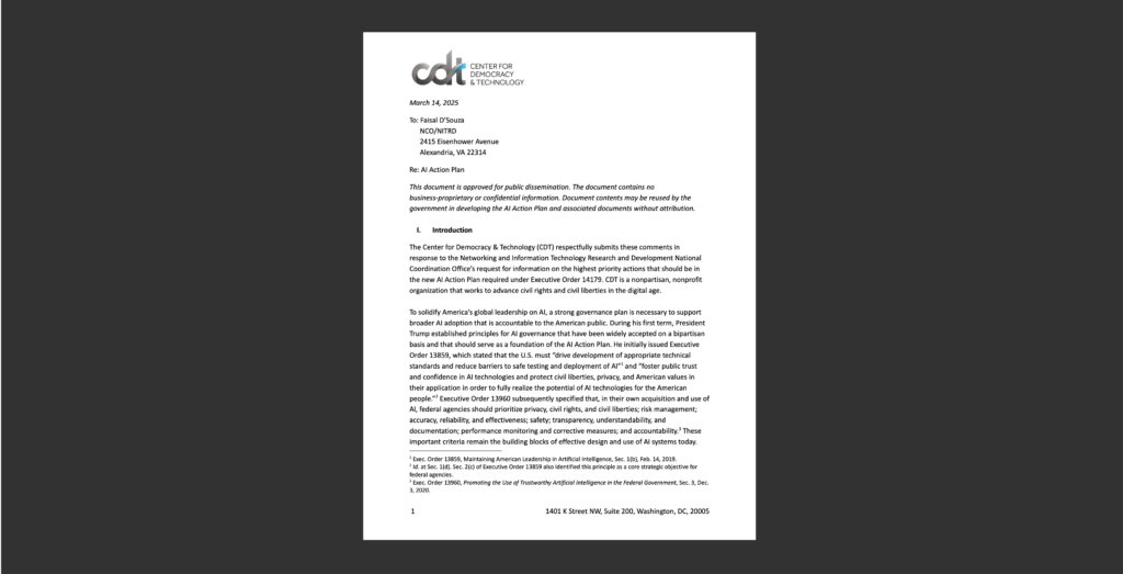 White document on black background.