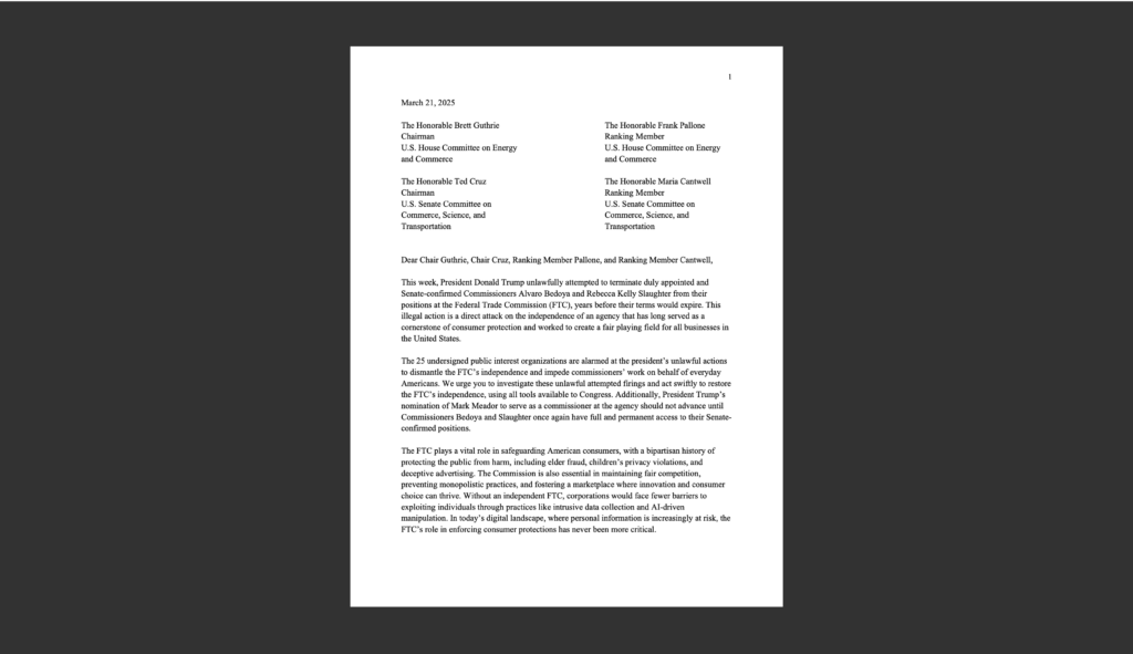 White document on the black background.